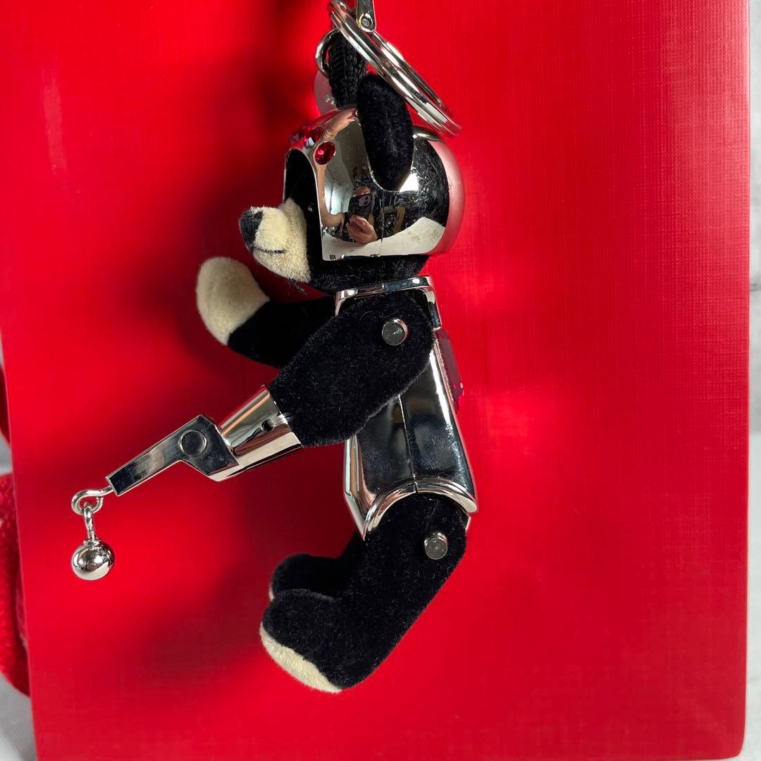プラダ　チャーム　キーホルダー　くま　ベア　メタリック　ロボット