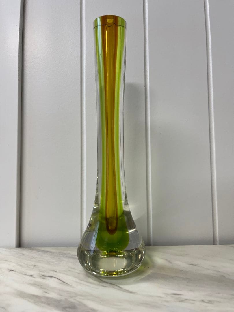 ガラス フラワーベース 花瓶　スペースエイジ　グラデーション