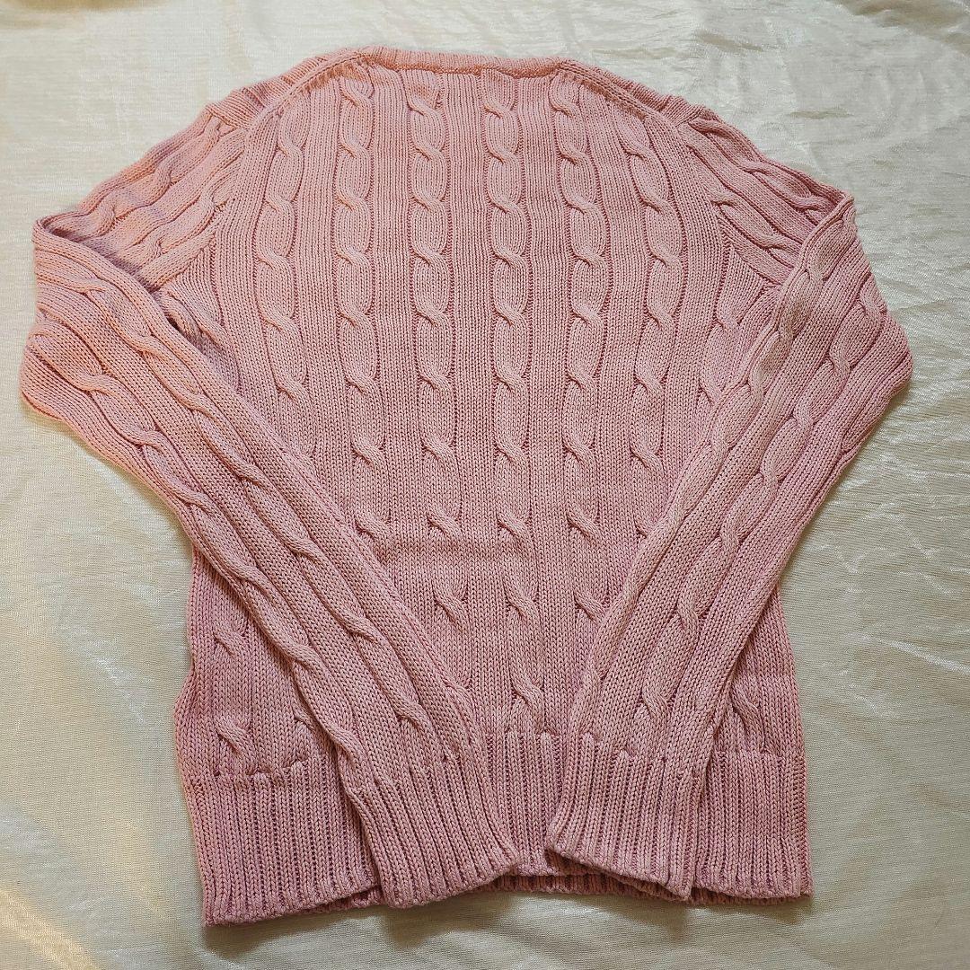 【極美品】ポロラルフローレン　ケーブルニット　大人気カラー　桜色　ピンク