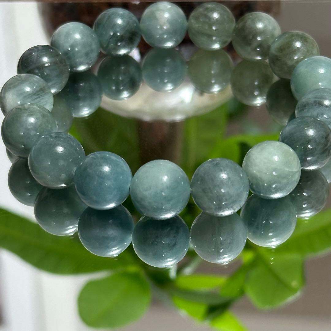 激レア 高品質 グリーン アクアマリン 大玉 ブレスレット 天然石