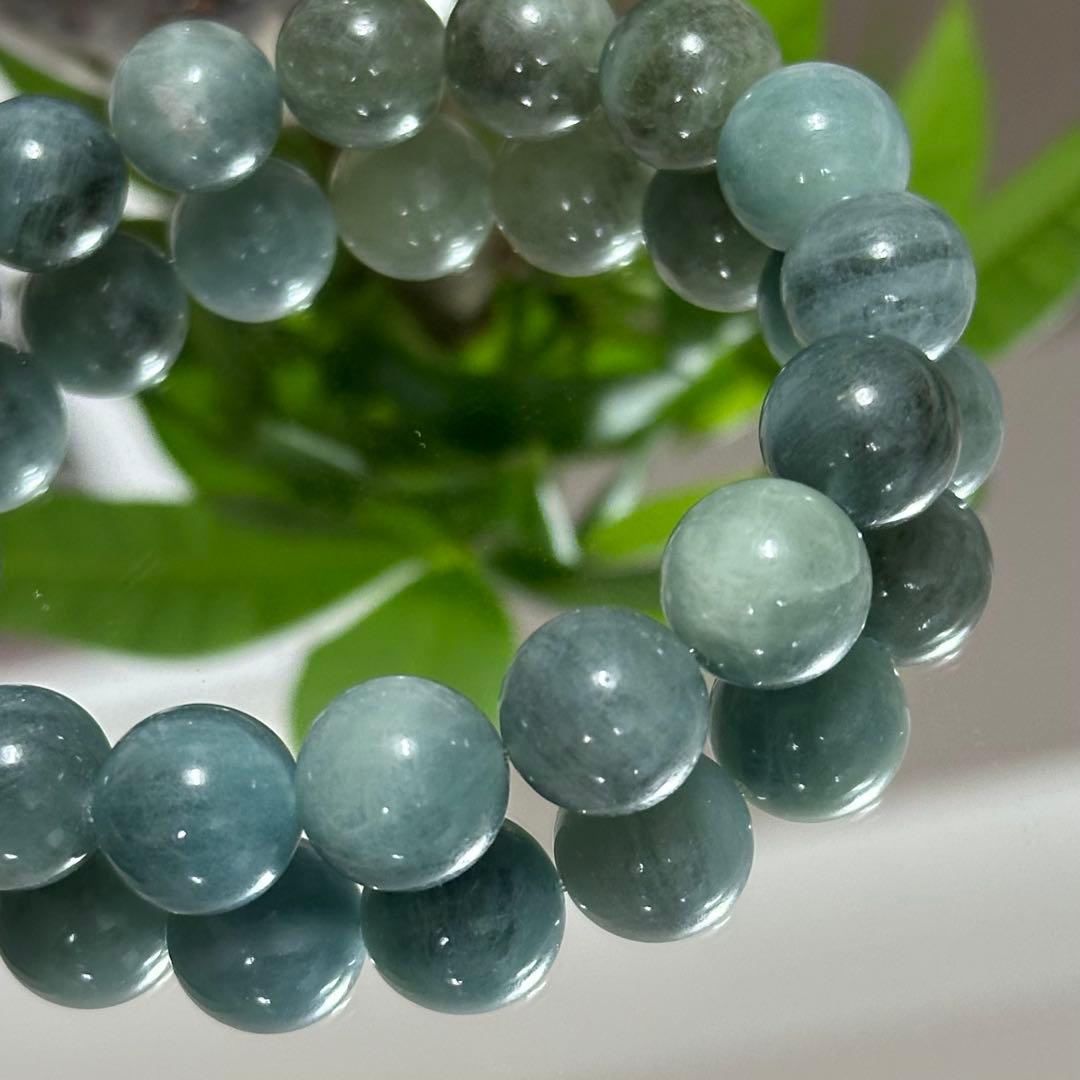 激レア 高品質 グリーン アクアマリン 大玉 ブレスレット 天然石
