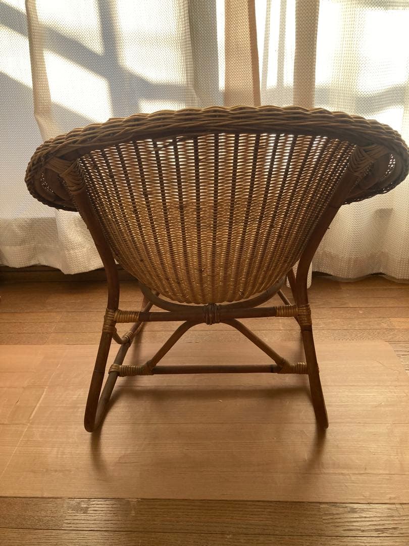 ヴィンテージ　オールドラタン　ラウンドチェア　椅子