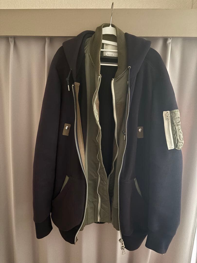 sacai ドッキングパーカー
