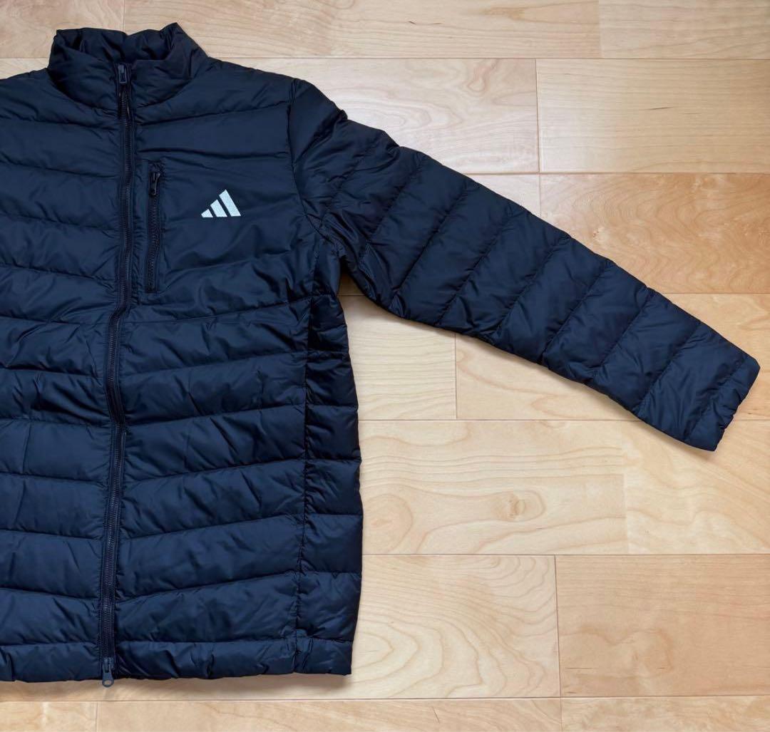 adidasアディダス　ダウンジャケット　軽量　ゴルフウェア　黒ブラッ