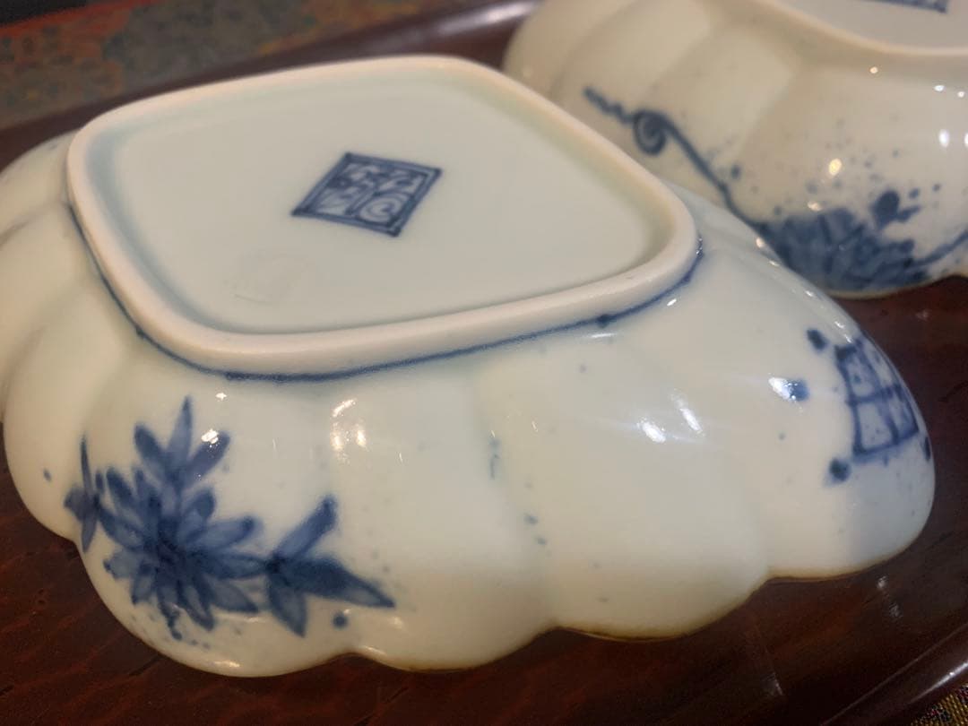 2枚　有田福泉窯　美品　変形皿