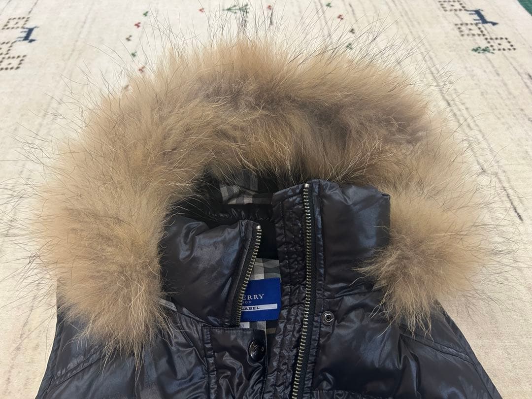 【美品】BURBERRY BLUE LABLEファー付きダウンベスト