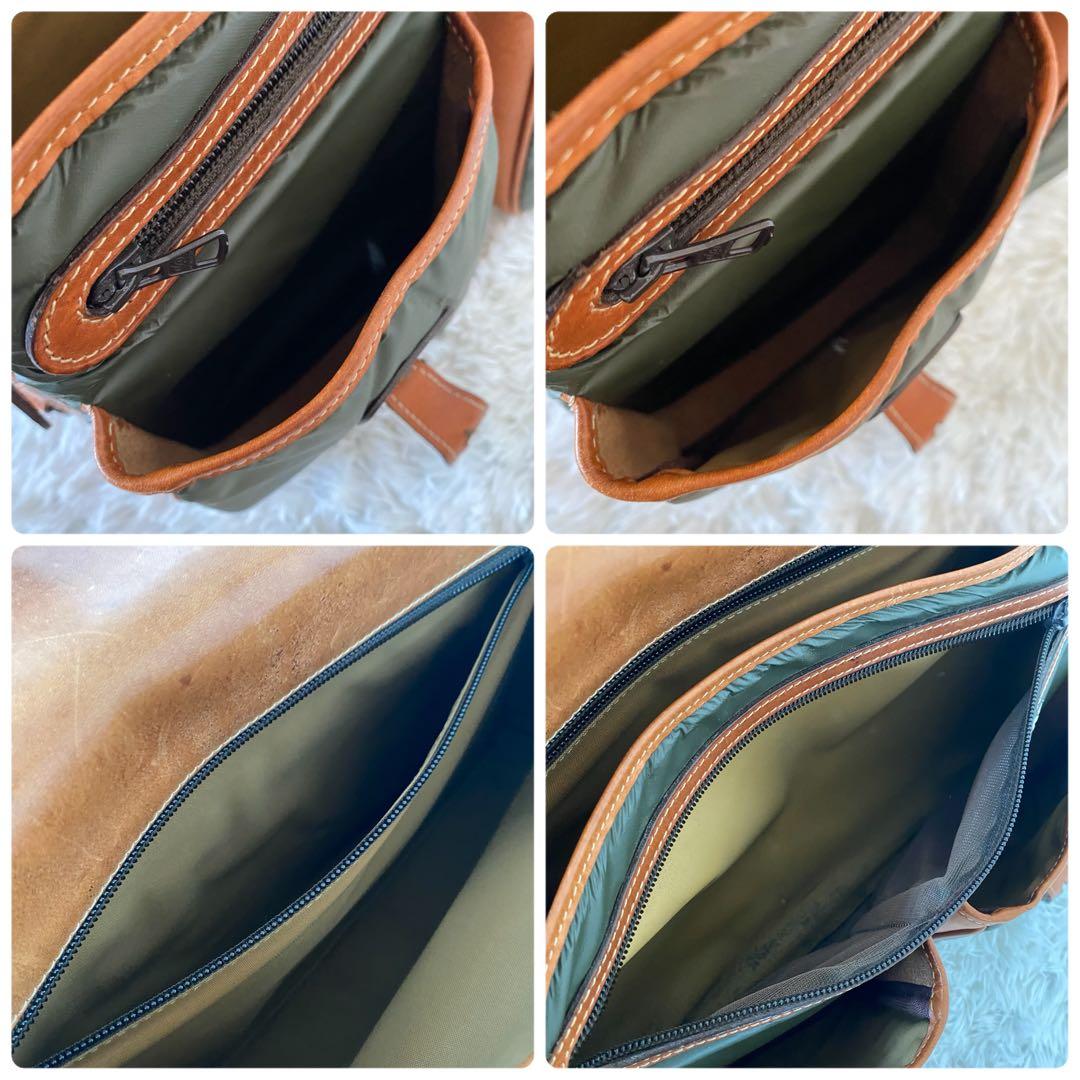 ハンティングワールド メッセンジャーバッグ バチューサー レザー ハラコ 大容量