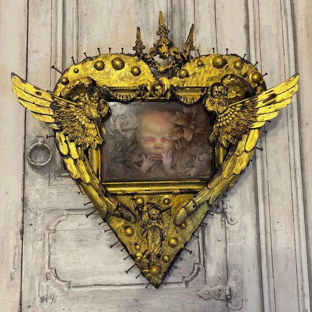 【Special Price】 天使心臓(ゴールド)オブジェ