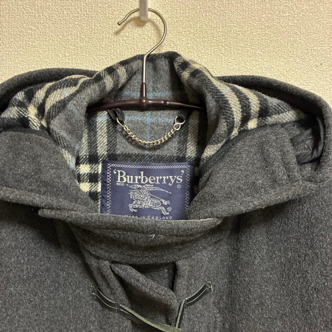 美品　バーバリー Burberrys ダッフルコート ノバチェック柄　グレー