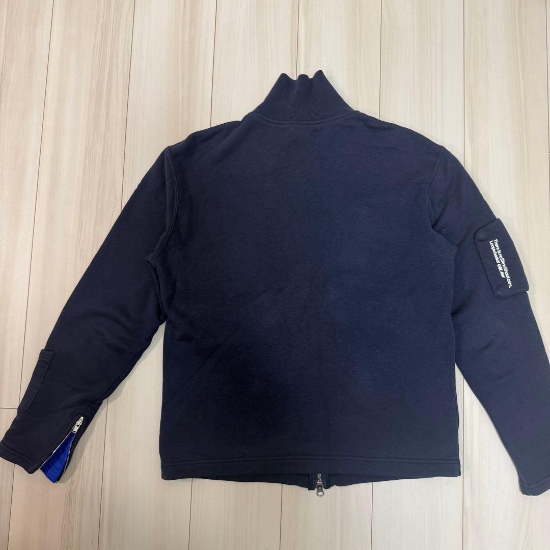 レア LOOPWHEELER フルジップ スウェット 紺 M