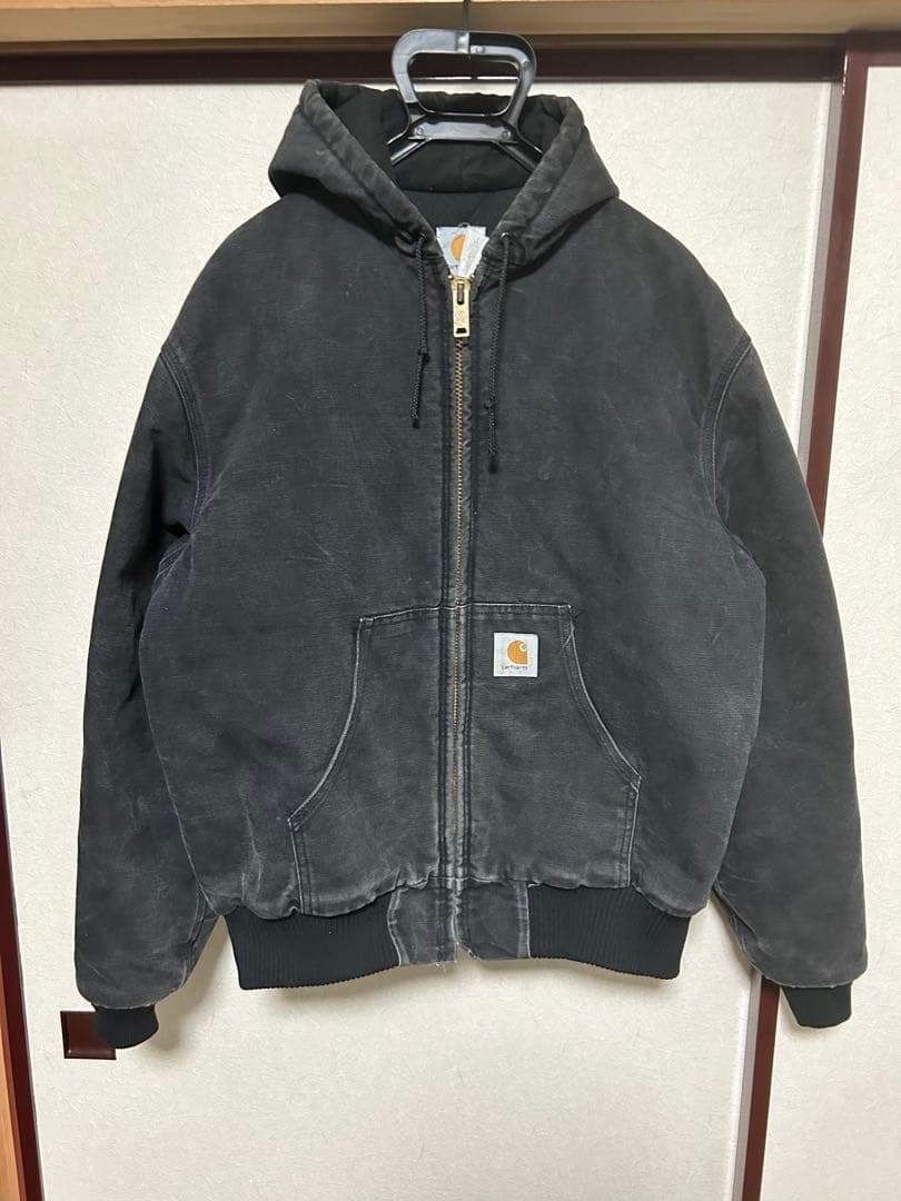 90s Carhartt カーハートアクティブジャケットUSA製 BLK