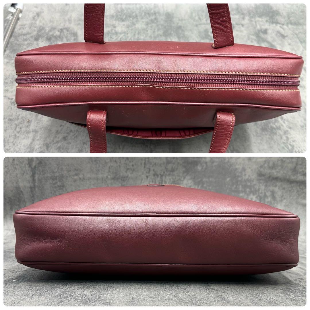 カルティエ マストライン ビジネスバッグ ボルドー ハンド A4 オールレザー