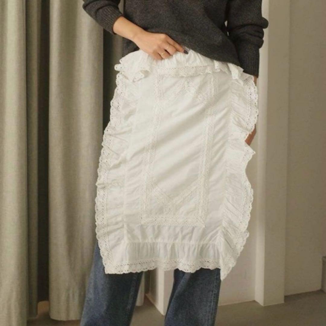 スカート crinklecrinklecrinkle rebuild apronskirt