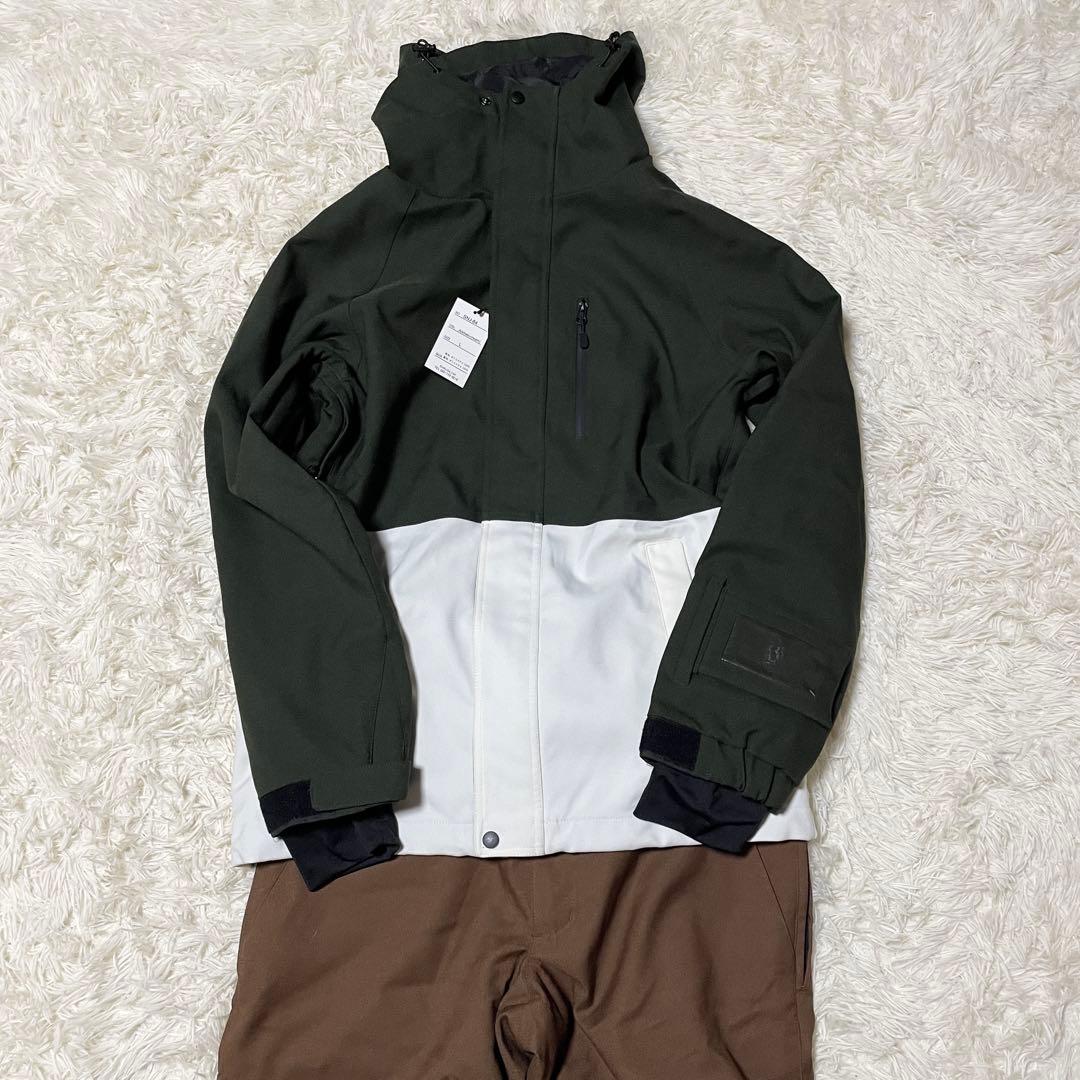 【りす】スノボウェア 上下セット カーキ ブラウン スノーボード