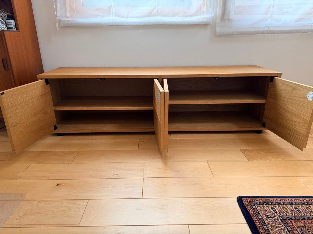 【送料込】廃盤商品 無印良品 スタッキングキャビネットB オーク テレビボード