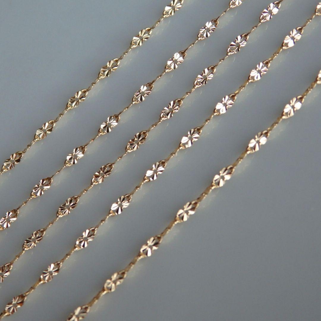 ひめばー　k18リング　チェーンリング　クローバーチェーン　つけっぱなし