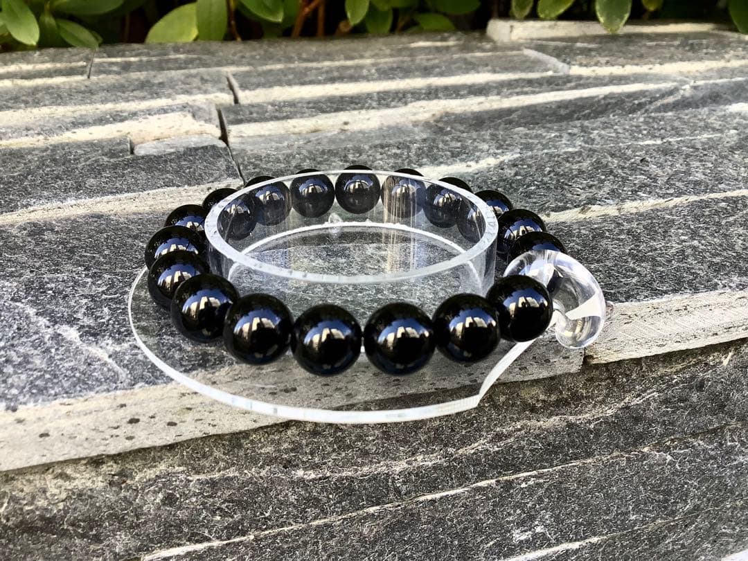 ✳15万円以上‼️最強パワー宿る貴重黒平水晶モリオン勾玉＊ブレスレット絶対おすすめ
