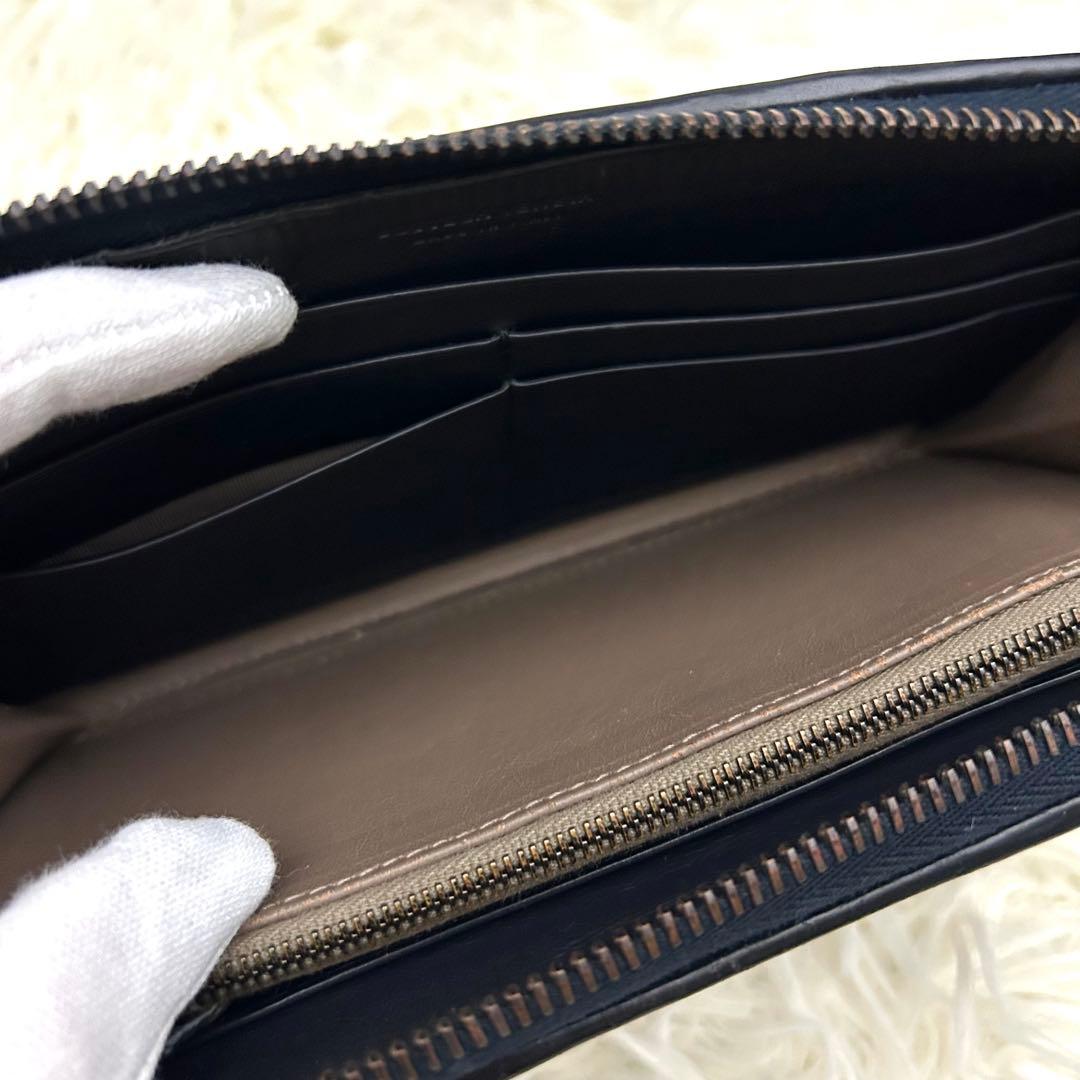 【美品】BOTTEGA VENETA イントレチャート ラウンドファスナー 財布