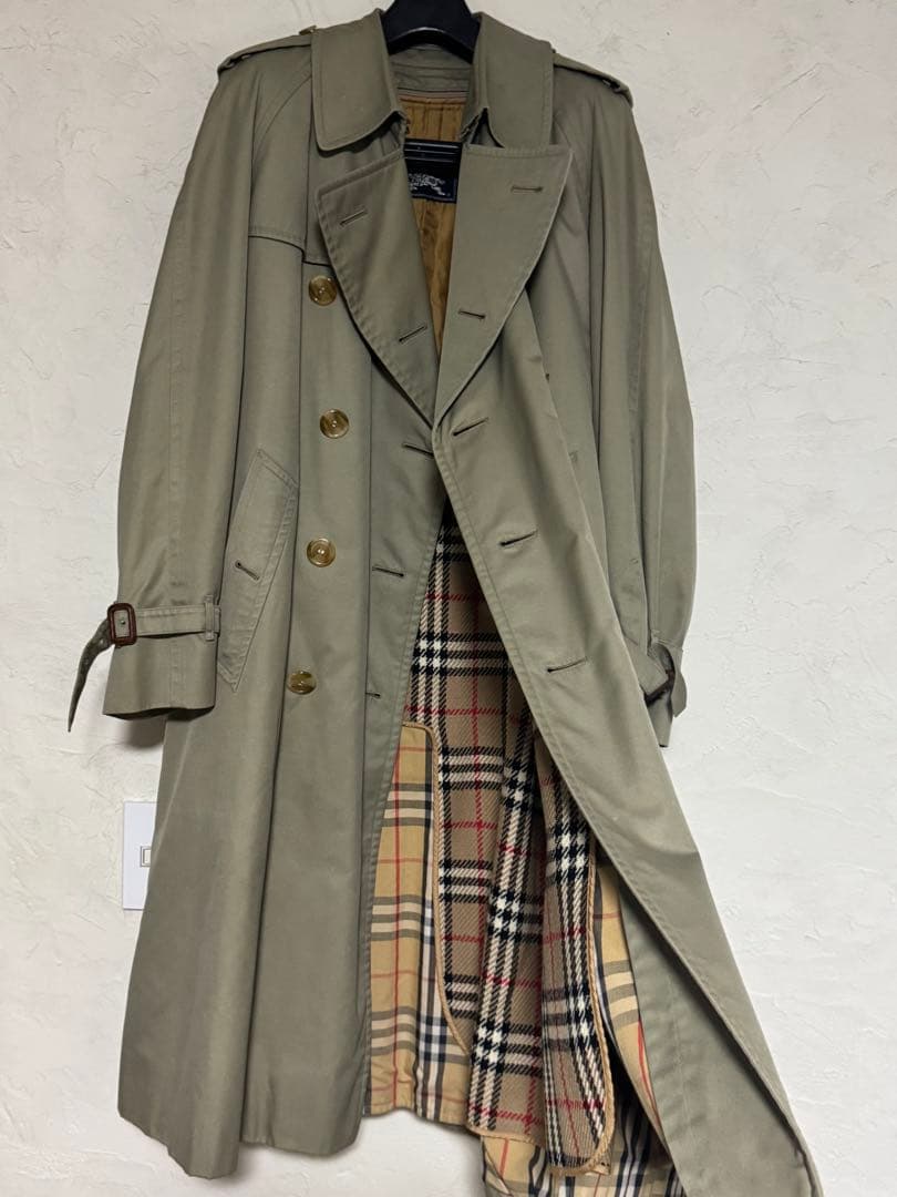 バーバリー　トレンチコート　ライナー付　ノバチェック　カーキ　オリーブ