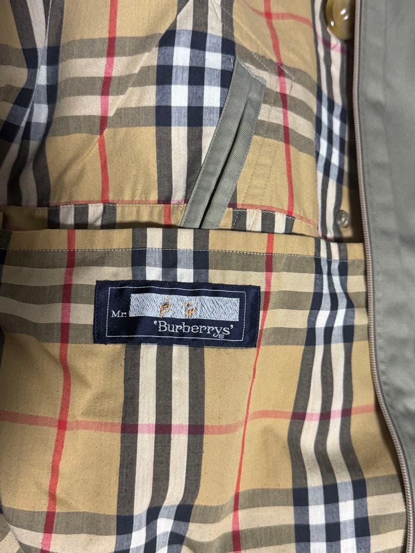 バーバリー　トレンチコート　ライナー付　ノバチェック　カーキ　オリーブ