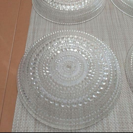 カステヘルミ ヴィンテージ ヌータヤルヴィ 17cm プレート ガラス皿 5枚