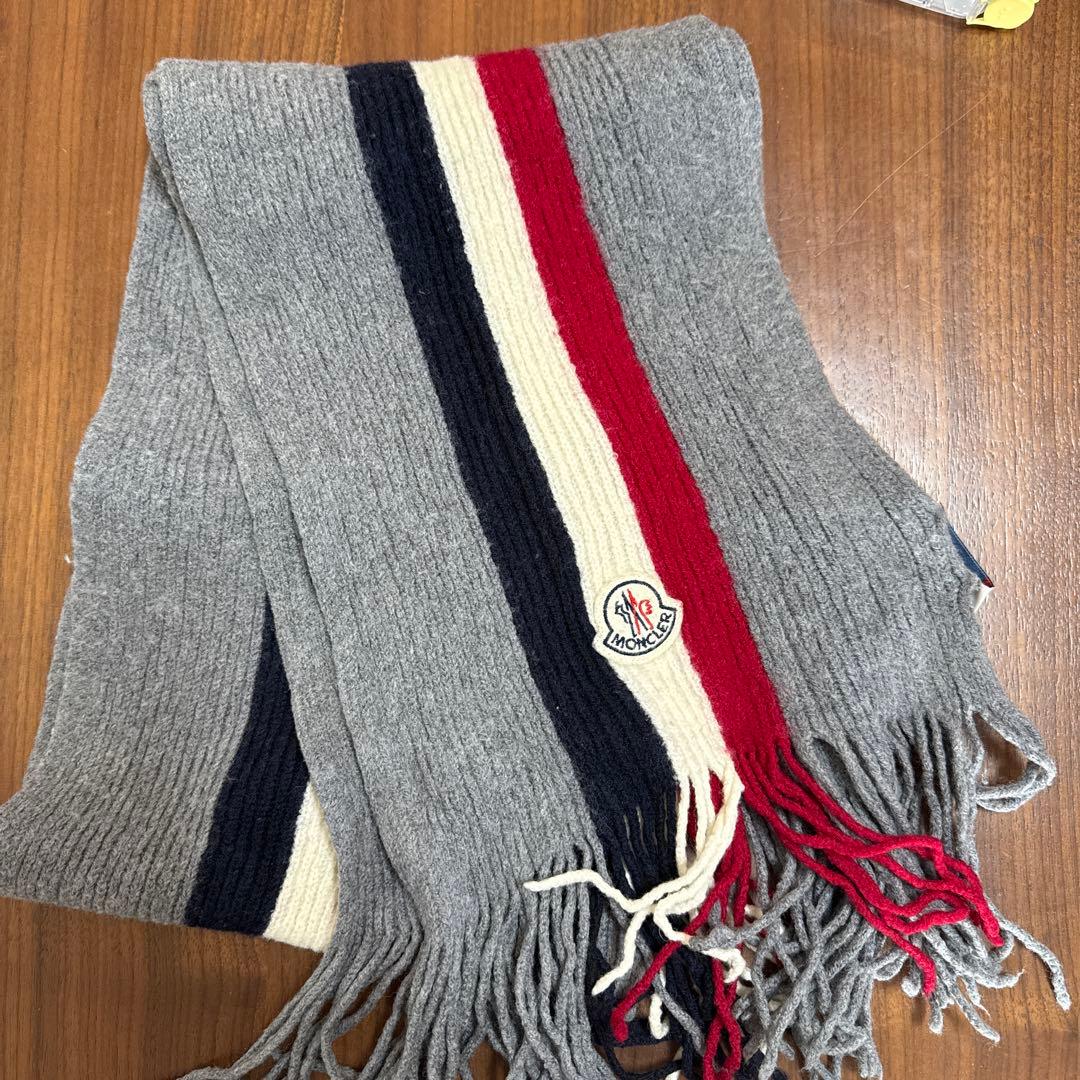 専用　MONCLER ストライプマフラー グレー