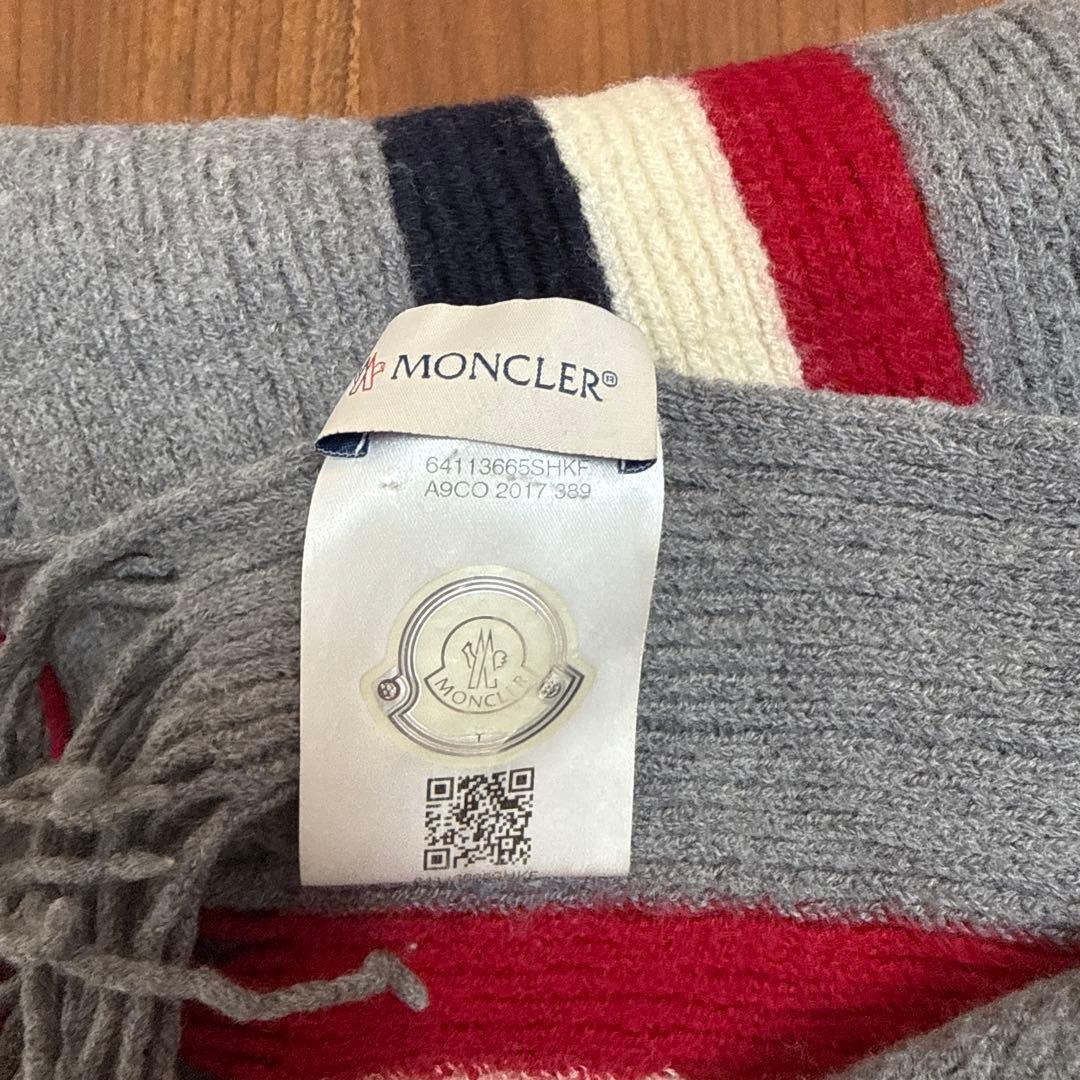 専用　MONCLER ストライプマフラー グレー