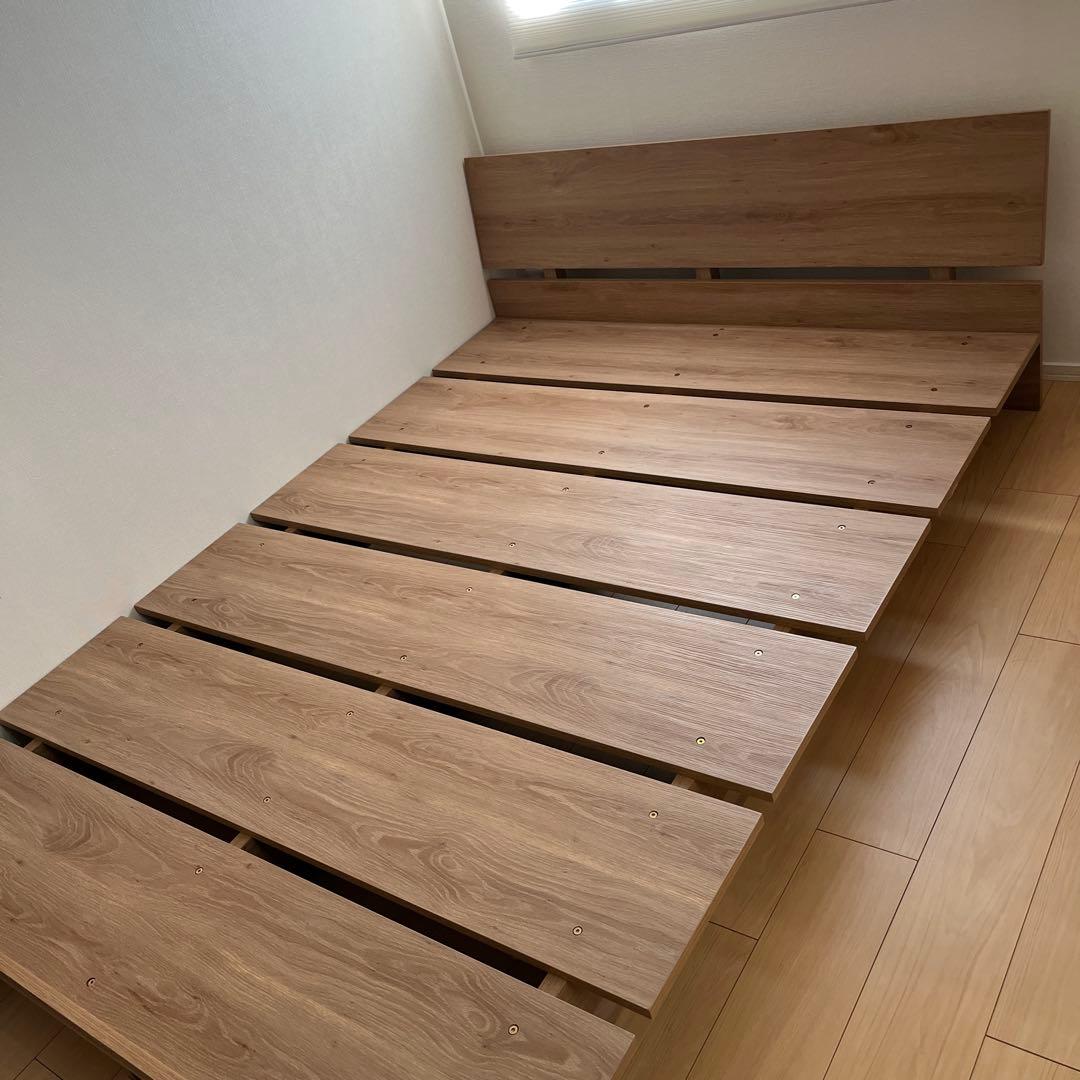 【直接引取限定】LOWYA ロウヤ すのこ ベッドフレームのみ セミダブル