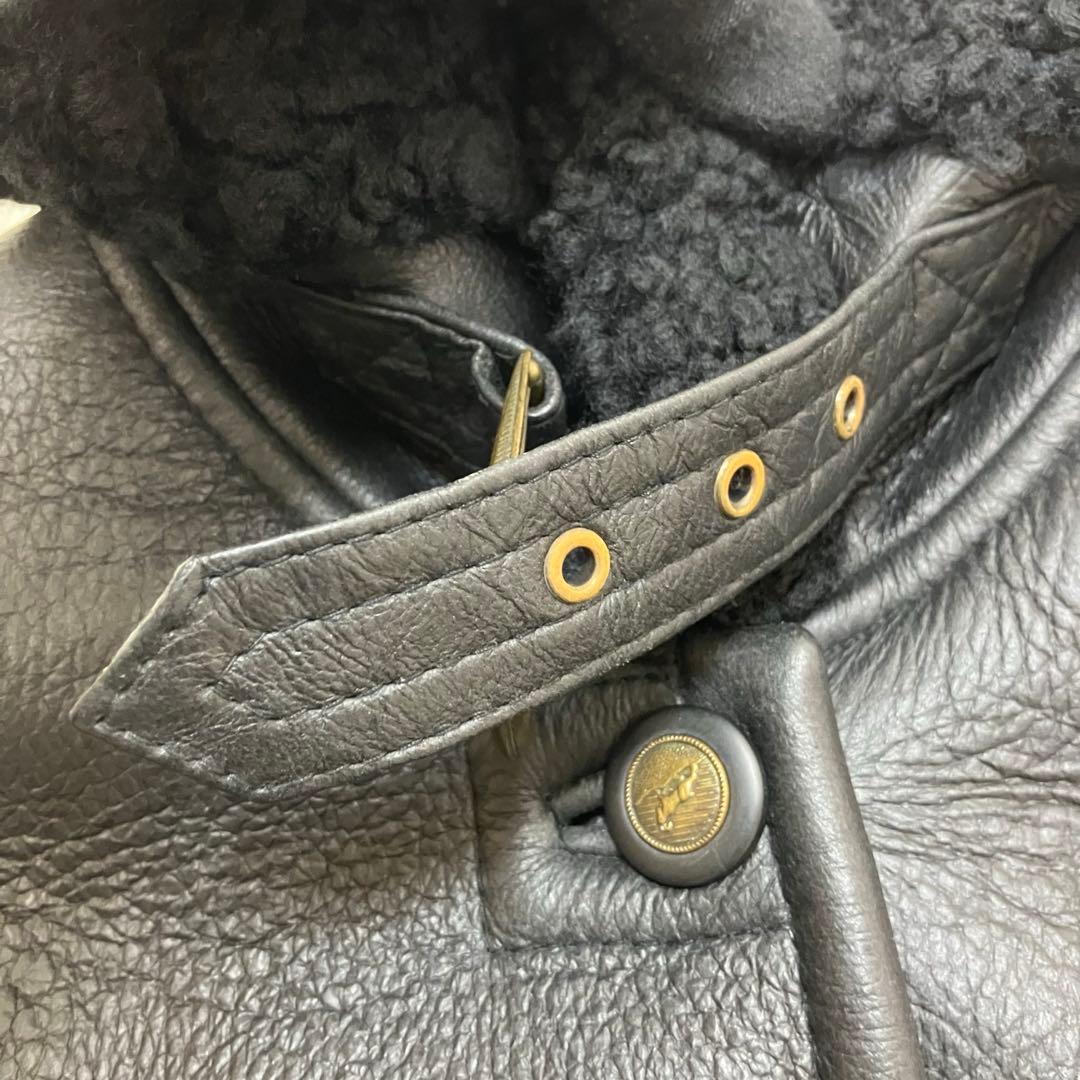 未使用級✨バナナリパブリック B-3 ジープスキン 本革 ムートンジャケット 黒