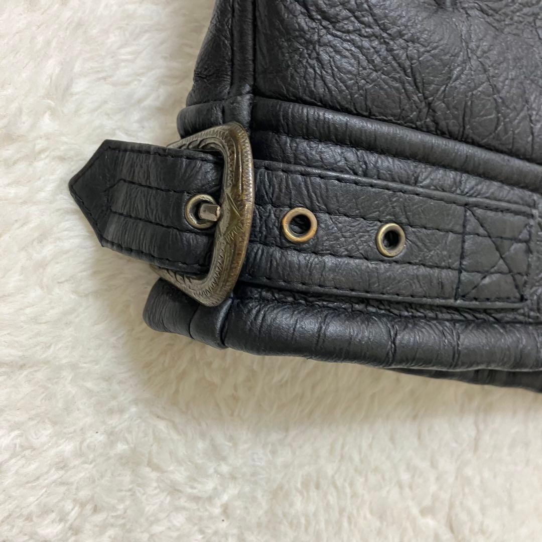 未使用級✨バナナリパブリック B-3 ジープスキン 本革 ムートンジャケット 黒