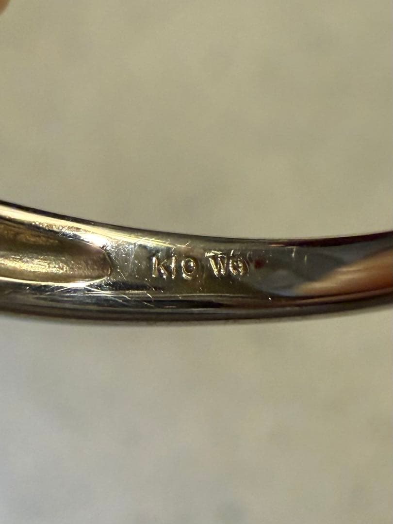 【値下げ】 K10WG メレダイヤリング #13