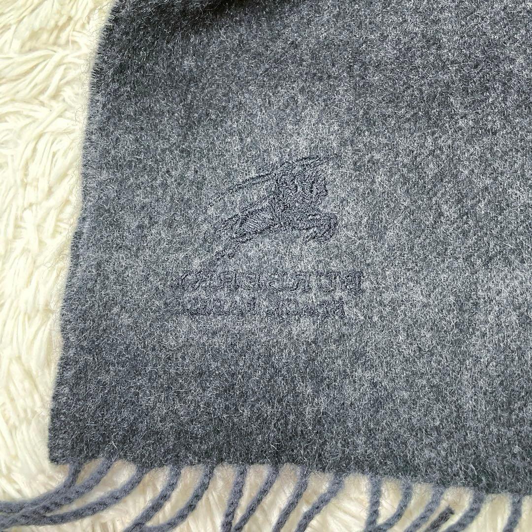 【希少】バーバリーブラックレーベル　カシミヤ　ウール　リバーシブル　マフラー