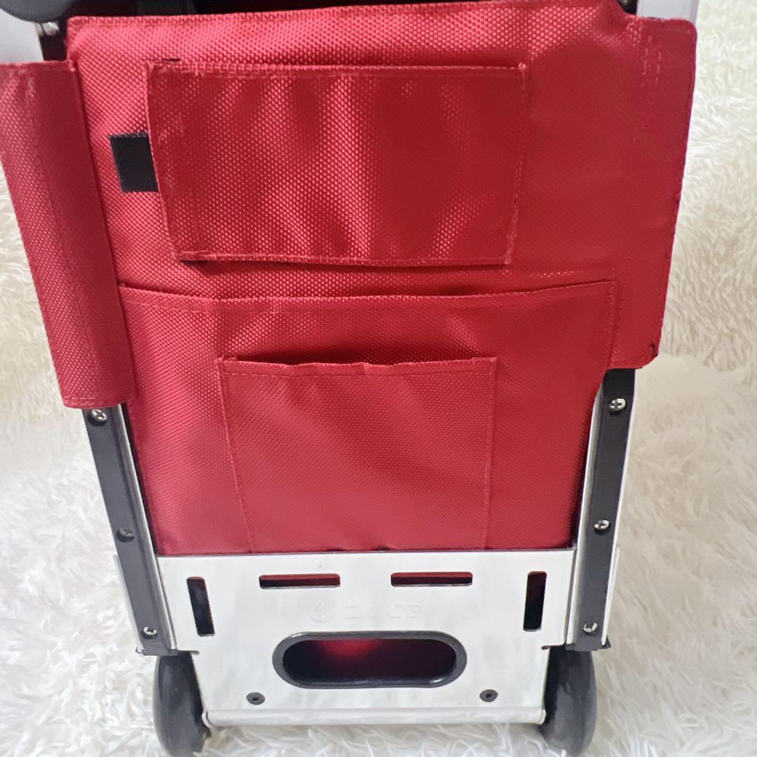 ✨美品✨ZUCAプロ トラベル　座れるキャリーカート　キャンディレッド　付属品付
