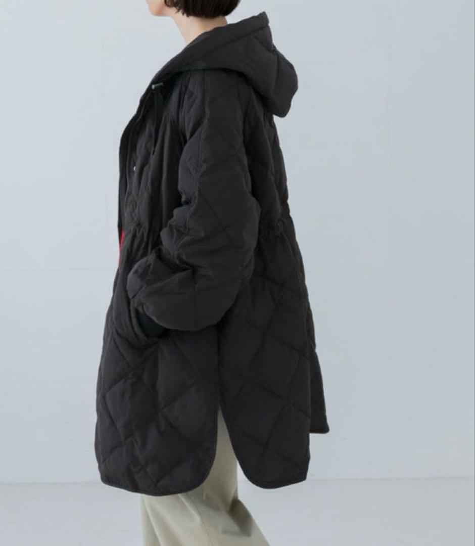 URBAN RESEARCH キルティングドロストダウン　ブラック