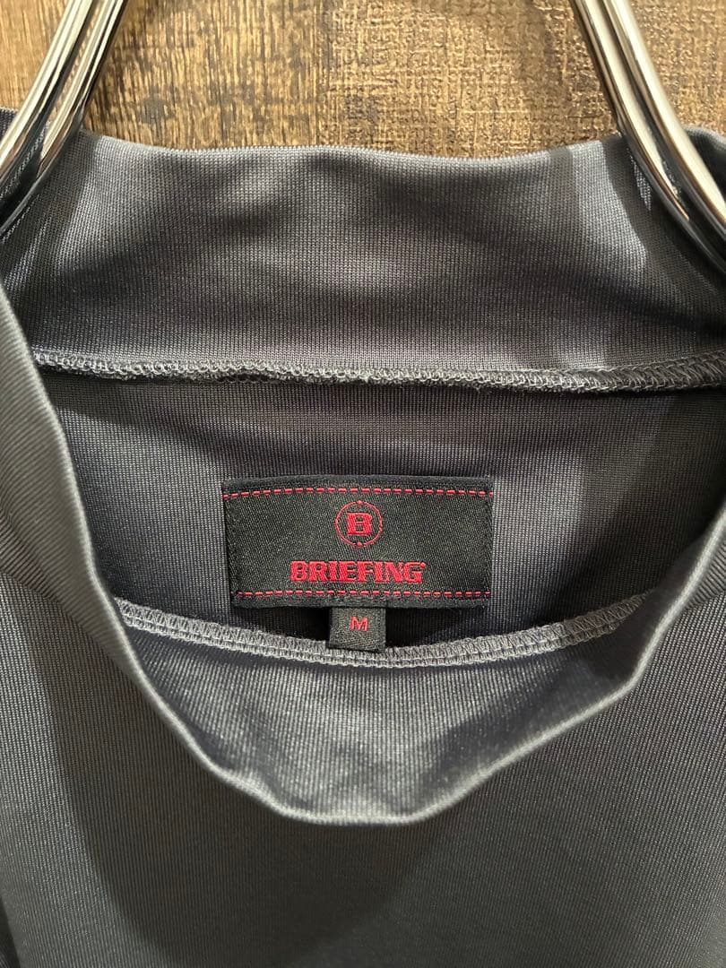 BRIEFING GOLF モックネックシャツ M グレー 日本製 ゴルフウェア