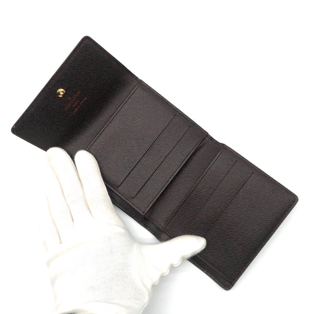 ルイヴィトン Wホック 三つ折り財布 ダミエ ポルトモネビエカルトクレディ