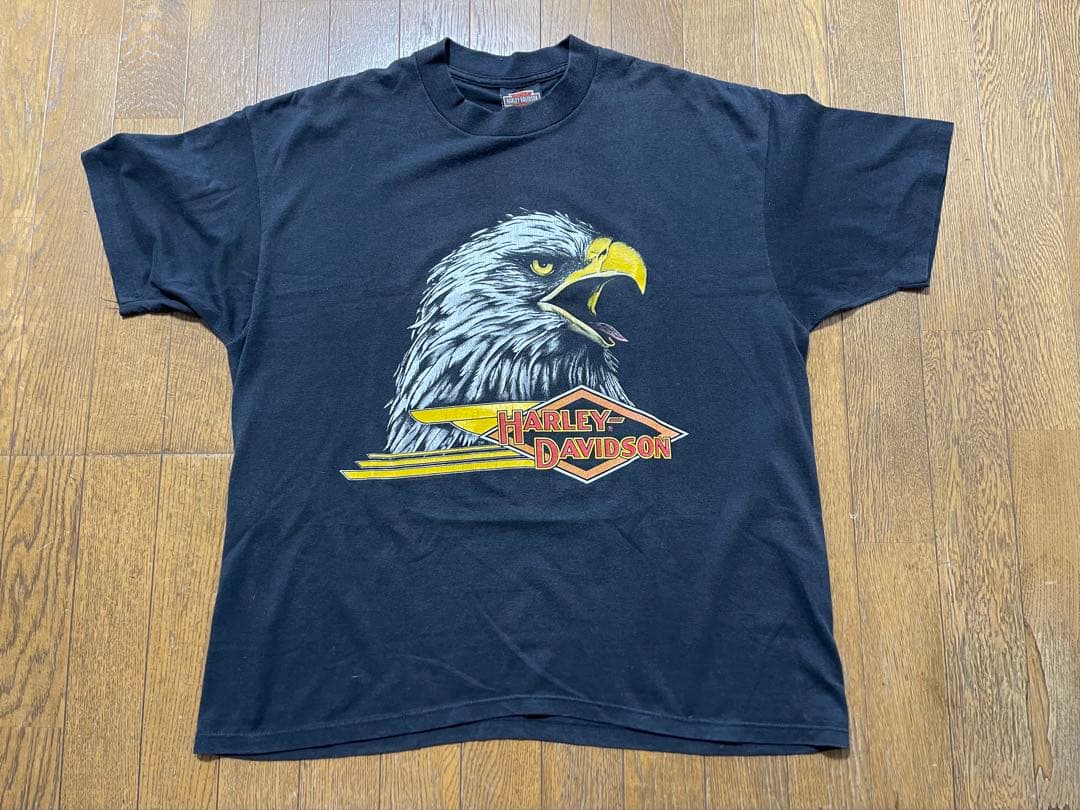 Harley-Davidson 鷲グラフィック 80s Tシャツ