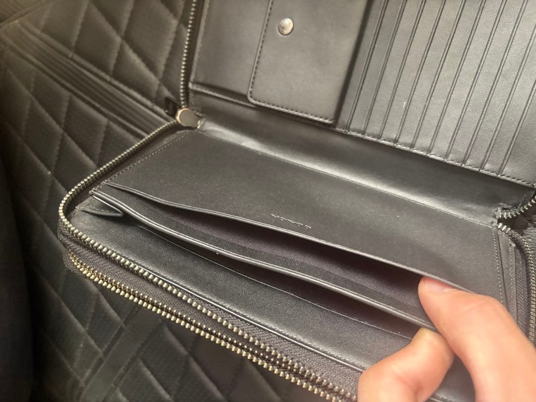 （美品】コーチ型押しトラベルオーガナイザー ダブルジップ セカンドバッグ