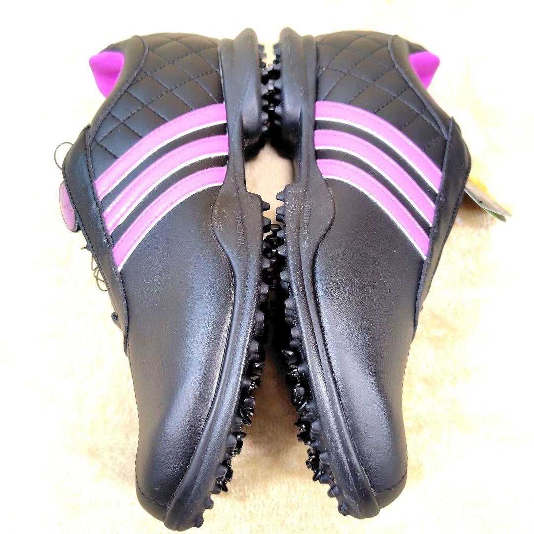 新品未使用 アディダス ゴルフシューズ ドライバーボア スパイク 黒色 24