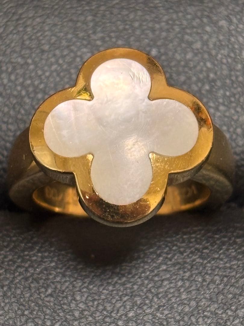 正規品♪Van Cleef & Arpels ピュアアルハンブラ　K18リング