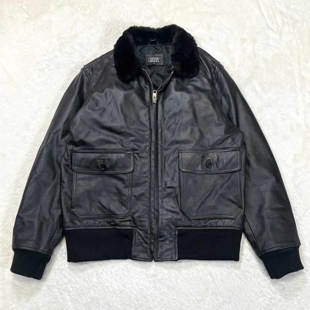 【美品/3L】 HORNWORKS フライトジャケット　G-1 A-2 ボンバー
