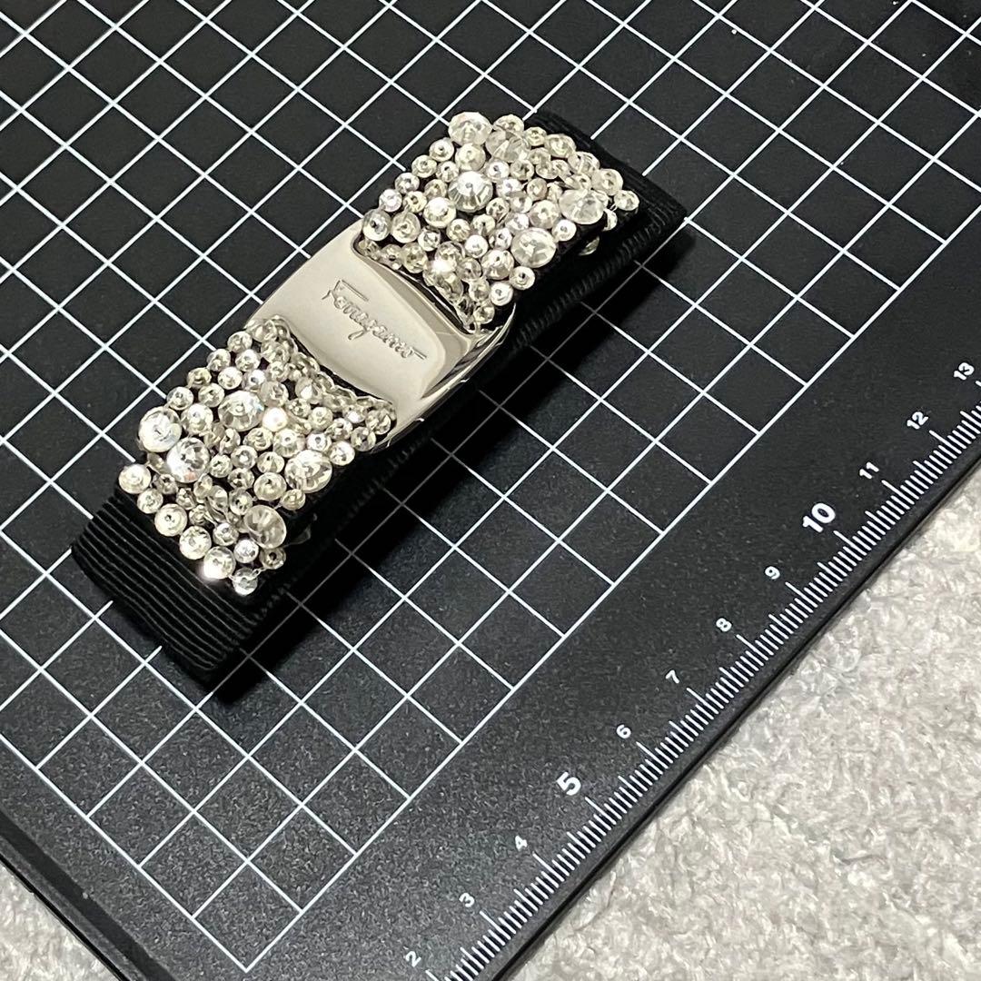 フェラガモ［バレッタ］ヴァラ　ラインストーン　ヘアバンド　ブラック　箱付き