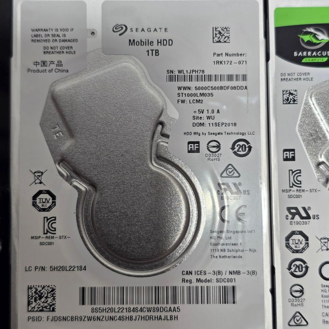 HDD 10台セット 1TB/750GB 2.5・3.5インチ 動作品