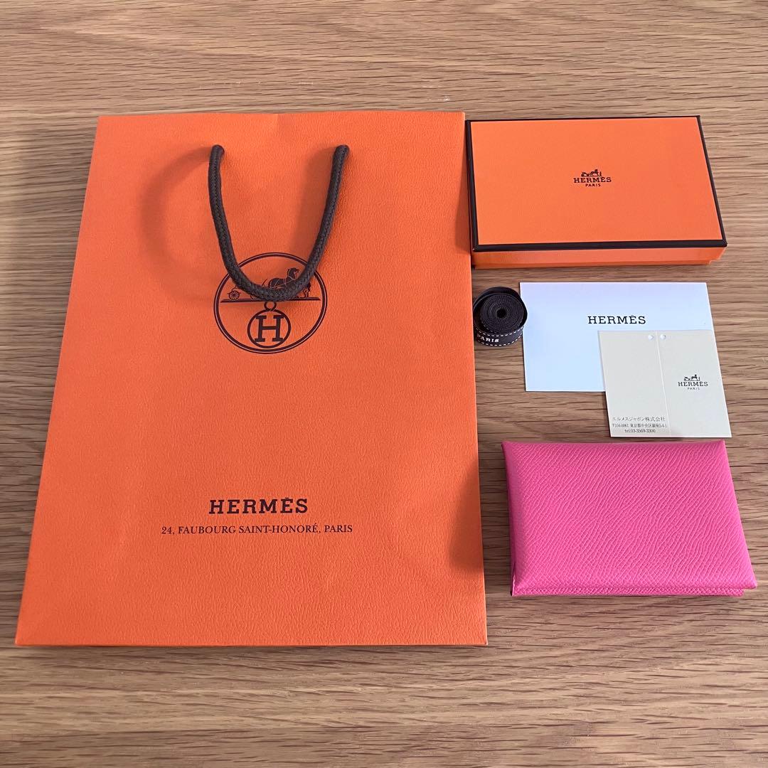 【ぺこちゃん】【新品未使用】HERMES カルヴィデュオ 　ローズアザレ