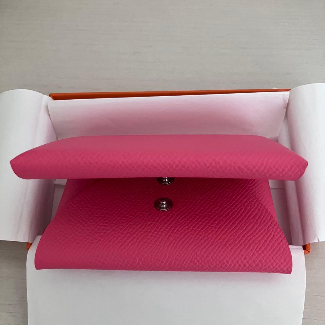 【ぺこちゃん】【新品未使用】HERMES カルヴィデュオ 　ローズアザレ