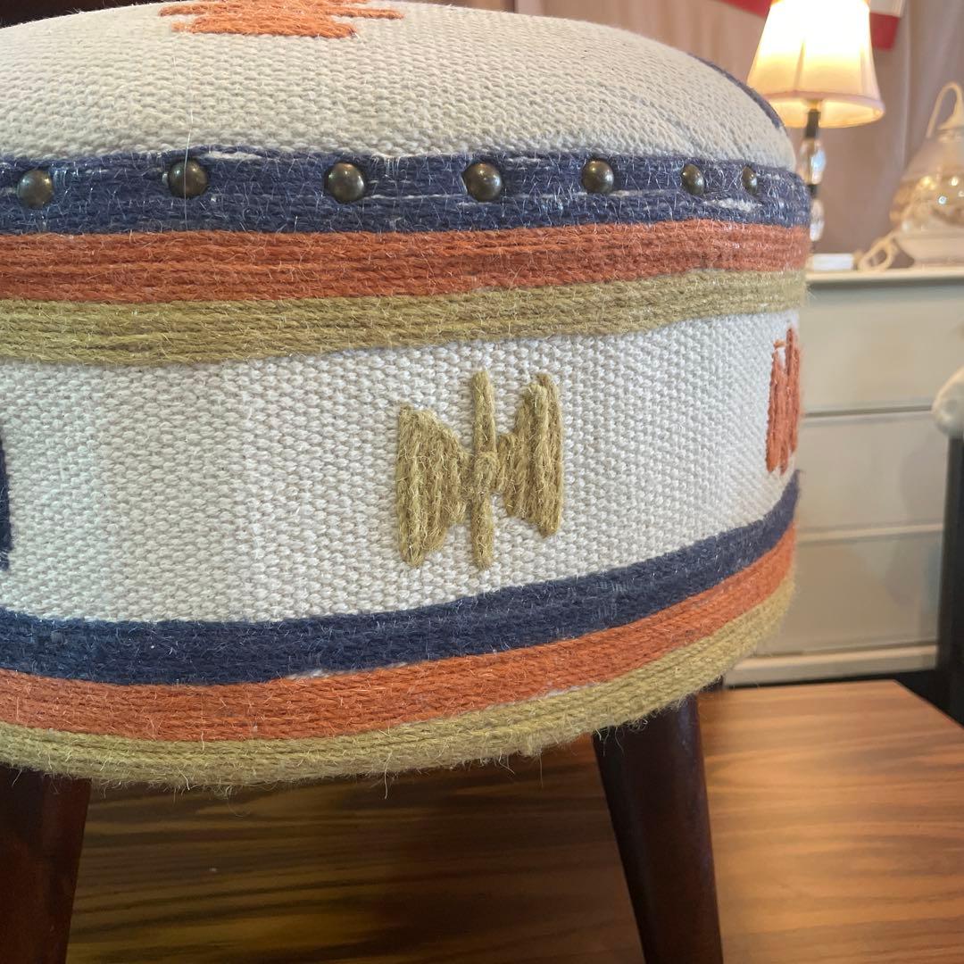 アンティーク・北欧風・木製脚付きスツール NEWORKS NO2