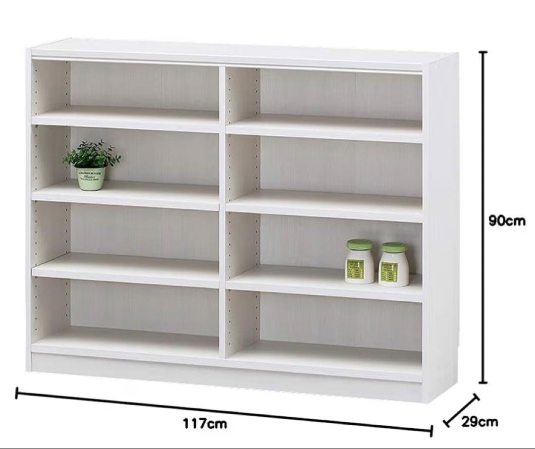 オープンラック タナリオ 幅広 本棚 薄型　推し活グッズ　シマホネット　組立て済