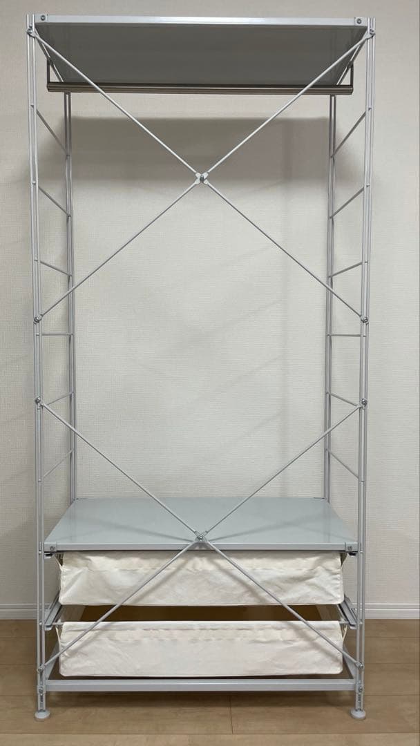 無印良品✳︎スチールユニットシェルフ・ワードローブセット✳︎引出し付き