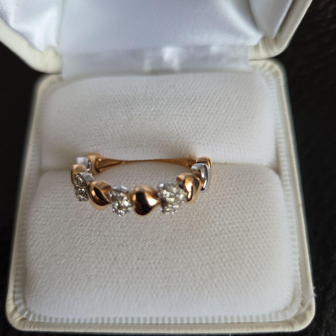 GSTV 購入 18K総量7gハート型ゴールドトーンリング