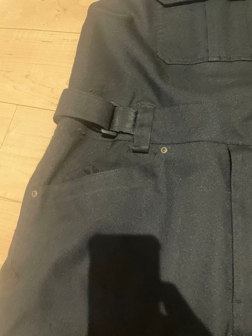 スノーボードウェア フード付き ネイビー ベージュ ビブパン　黒